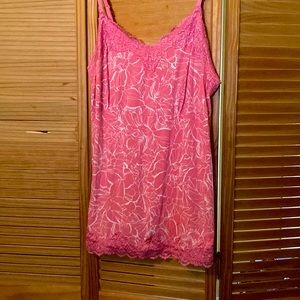 Pink & white with pink lace camisole